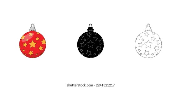 icono de tipo vector de juguete de árbol de navidad