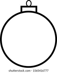 Christmas tree toy without drawing, empty in vector format