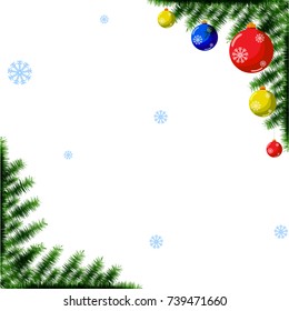 Christmas tree with toys made in vector