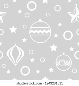 Christmas tree toys seamless pattern