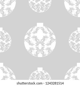 Christmas tree toys seamless pattern