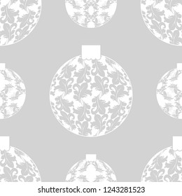 Christmas tree toys seamless pattern
