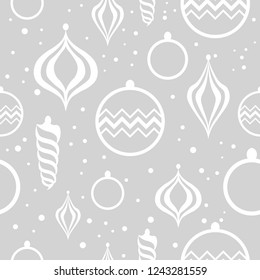 Christmas tree toys seamless pattern