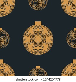 Christmas tree toys seamless pattern