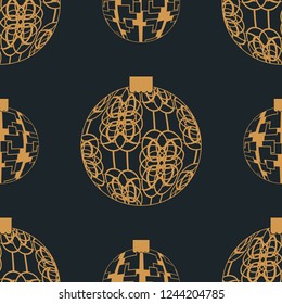 Christmas tree toys seamless pattern