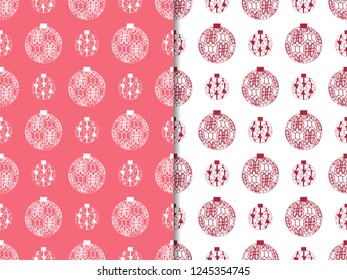 Christmas tree toys seamless pattern
