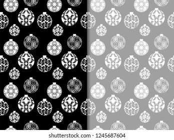 Christmas tree toys seamless pattern