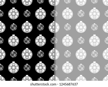 Christmas tree toys seamless pattern