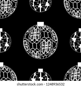 Christmas tree toys seamless pattern
