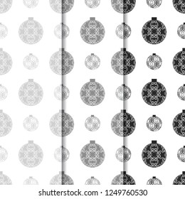 Christmas tree toys seamless pattern