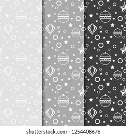 Christmas tree toys seamless pattern