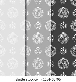 Christmas tree toys seamless pattern