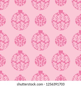 Christmas tree toys seamless pattern