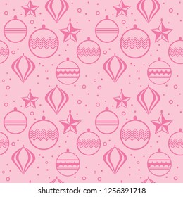 Christmas tree toys seamless pattern
