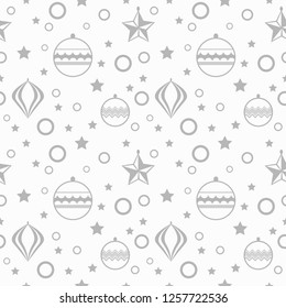 Christmas tree toys seamless pattern