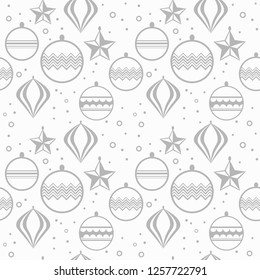Christmas tree toys seamless pattern
