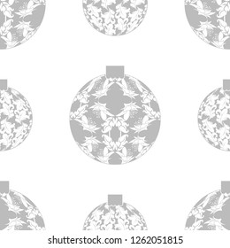 Christmas tree toys seamless pattern