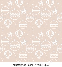 Christmas tree toys seamless pattern