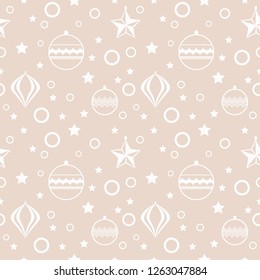 Christmas tree toys seamless pattern