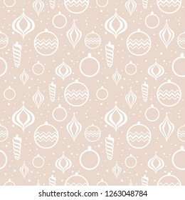 Christmas tree toys seamless pattern