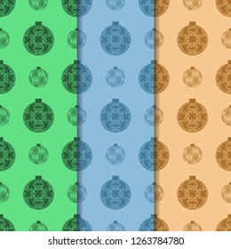 Christmas tree toys seamless pattern