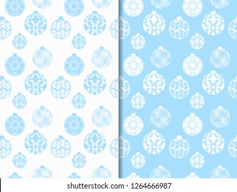 Christmas tree toys seamless pattern