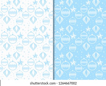 Christmas tree toys seamless pattern