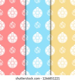 Christmas tree toys seamless pattern