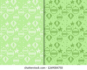Christmas tree toys seamless pattern