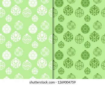 Christmas tree toys seamless pattern
