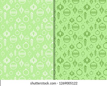 Christmas tree toys seamless pattern