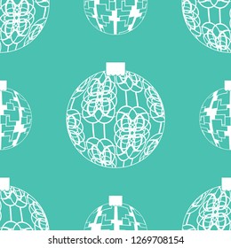 Christmas tree toys seamless pattern