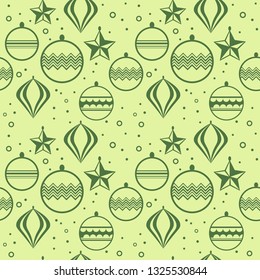 Christmas tree toys seamless pattern
