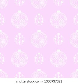 Christmas tree toys seamless pattern