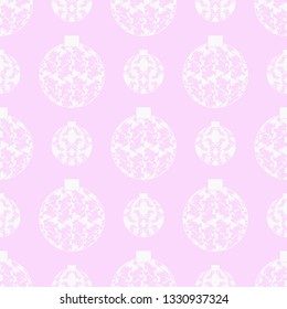 Christmas tree toys seamless pattern