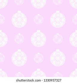 Christmas tree toys seamless pattern