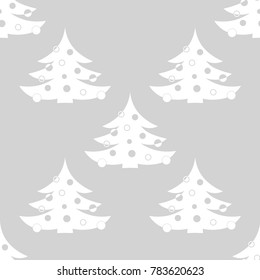 Christmas tree with toys seamless pattern