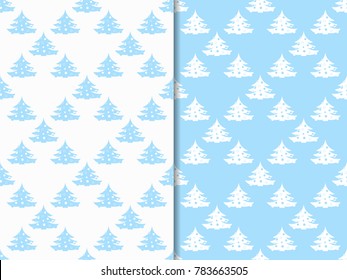 Christmas tree with toys seamless pattern
