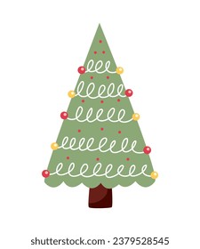 Weihnachtsbaum, traditioneller Vektorgrafik einzeln