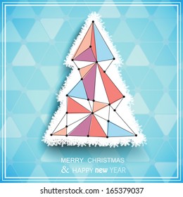 Christmas tree - a trendy hipster style / design vector