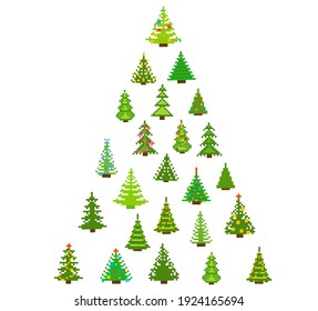 christmas tree in triangle shape