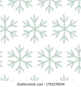 Christmas tree twig, texture on a transparent background vector print textile wrapper