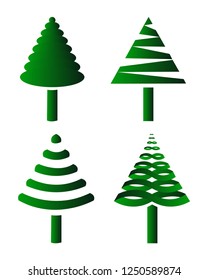 christmas tree variation design vector