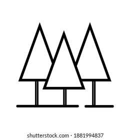 Christmas tree with various outline designs vector