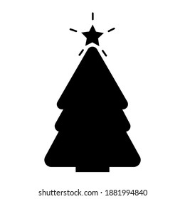 Christmas tree with various outline designs vector