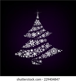 Christmas tree. Vector 
