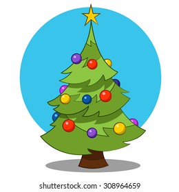 Christmas Tree. Vector.