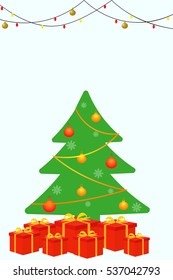 Christmas tree. Vector.