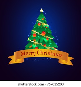 Christmas tree vector. 