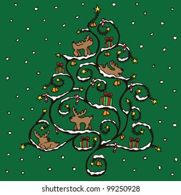 Christmas tree vector